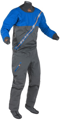 2026 Palm Mens Rogen Drysuit 13188 - Cobalt / Jet Grey